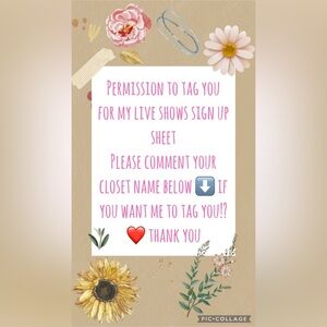 🌺 PERMISSION TO TAG YOU DURING MY LIVE SHOWS 🌺 PLEASE SIGN UP BELOW ⬇️ 3/21/24